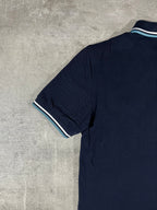 Fred Perry Poloshirt Schwarz/ Weiß/ Hellblau XS