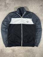 Fred Perry Vintage Trainingsjacke Schwarz/ Grau/ Weiß M