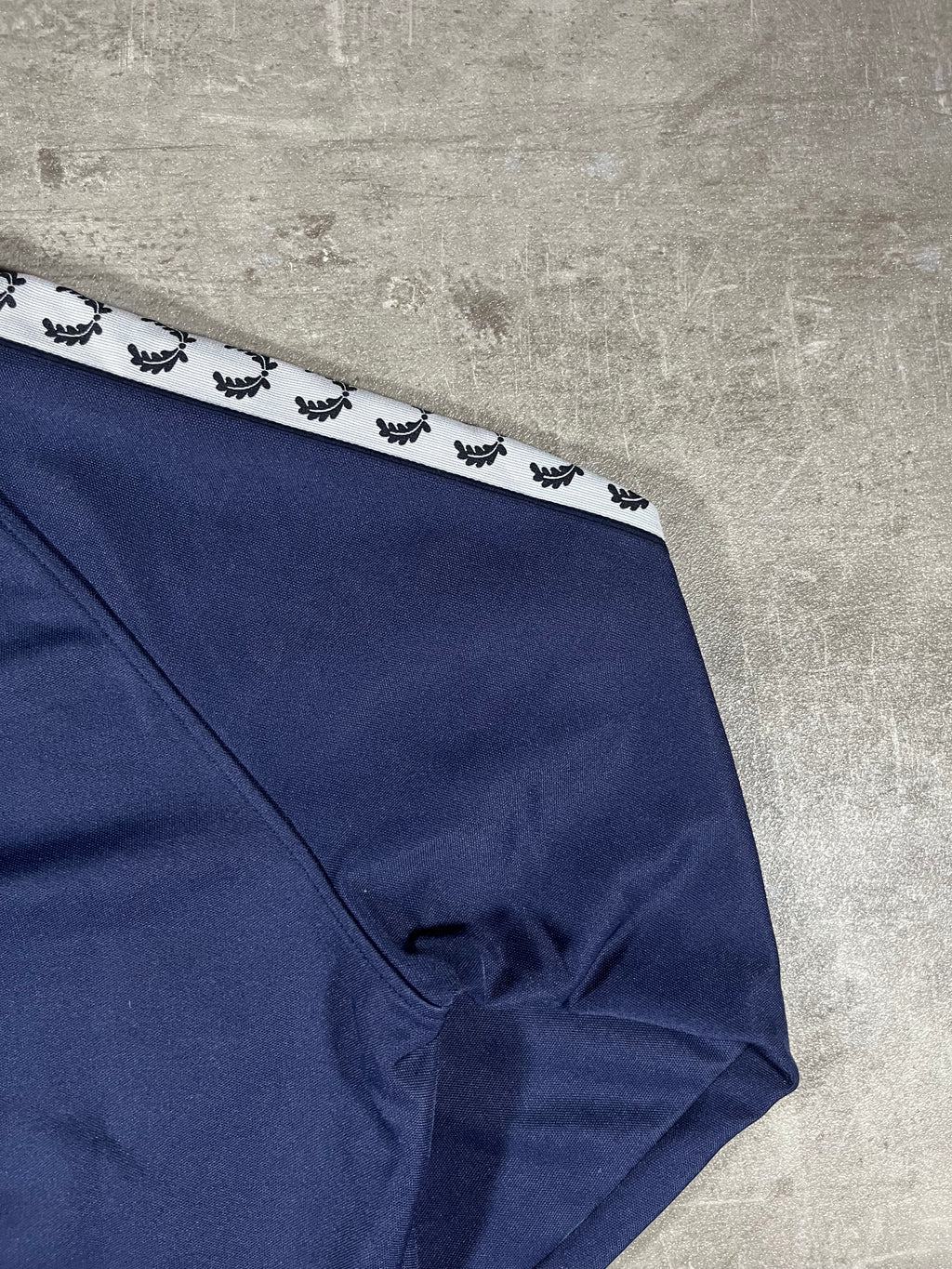 Fred Perry Vintage Trainingsjacke Taped Dunkelblau S