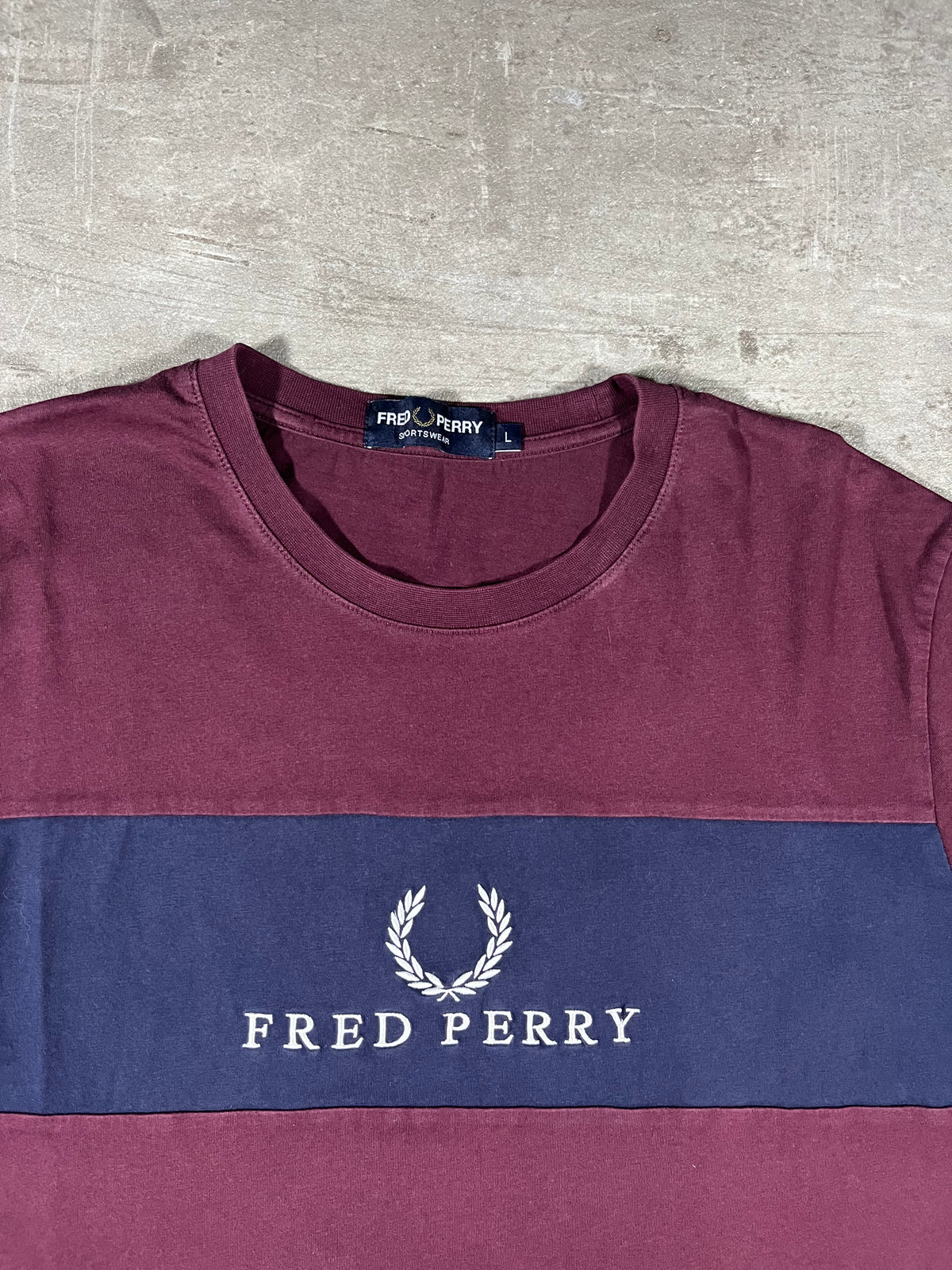 Fred Perry T-shirt Bordeaux L