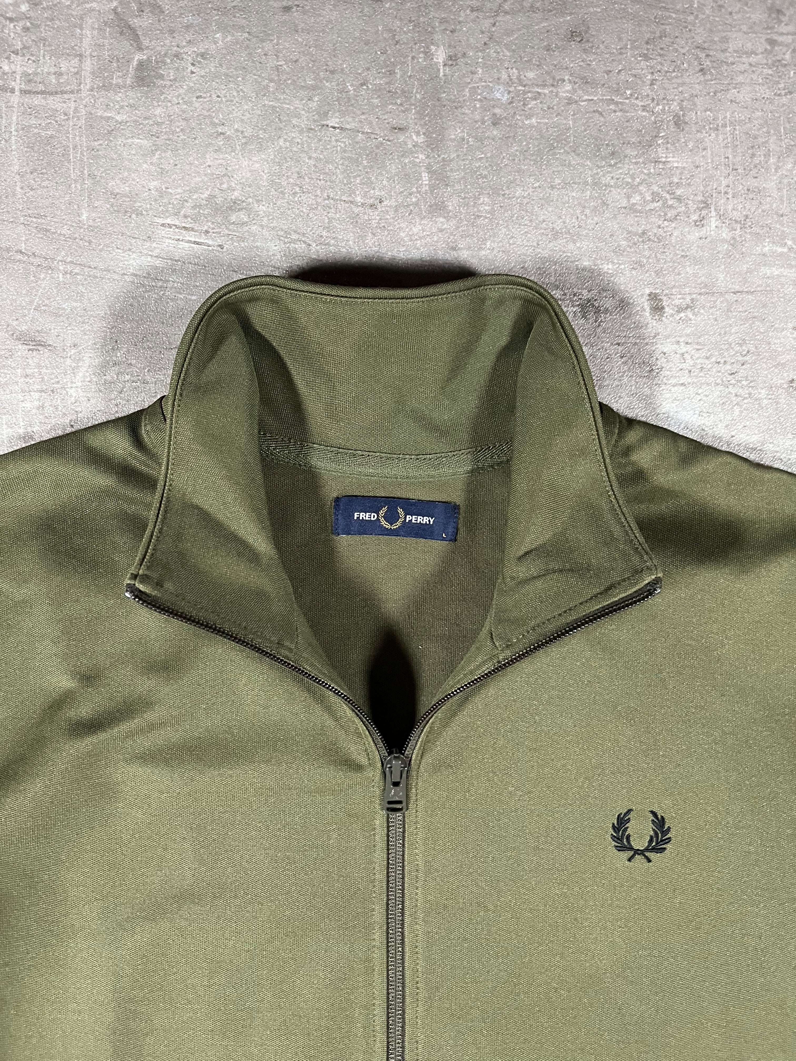 Fred Perry Trainingsjacke Olivgrün L