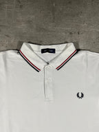 Fred Perry Poloshirt Weiß/ Rot/ Schwarz XL