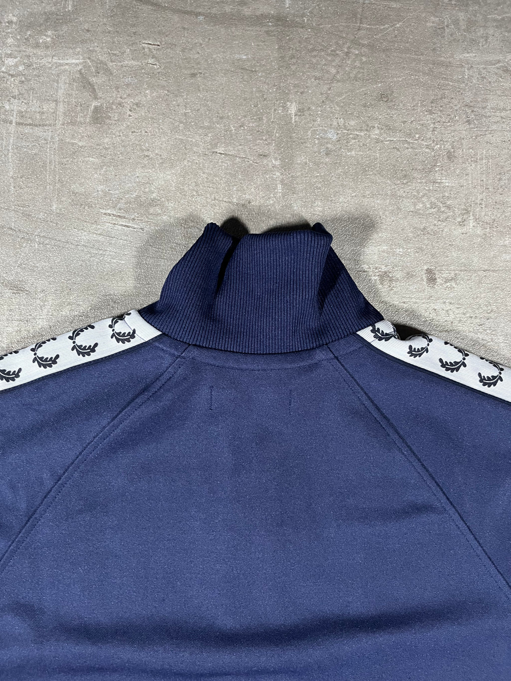 Fred Perry Vintage Trainingsjacke Taped Dunkelblau S
