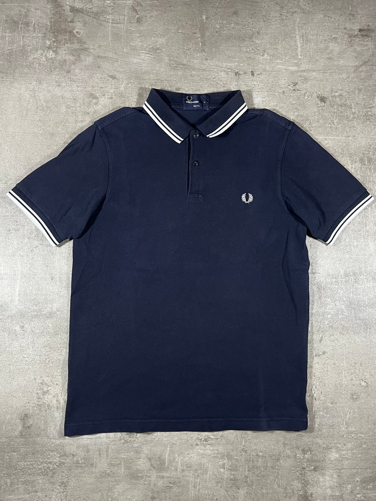 Fred Perry Poloshirt Schwarz/ Weiß M