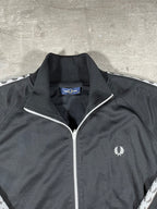 Fred Perry Trainingsjacke Taped Schwarz XXL