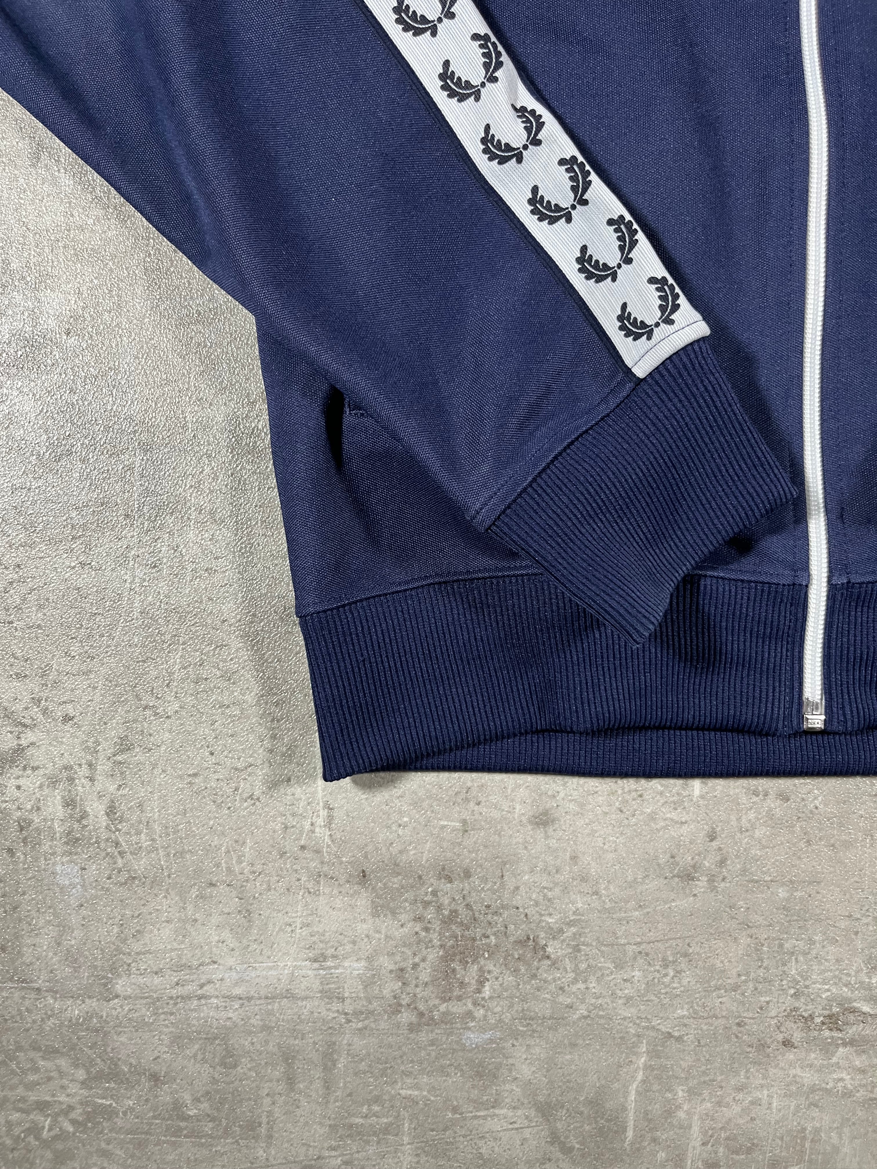 Fred Perry Vintage Trainingsjacke Taped Dunkelblau S