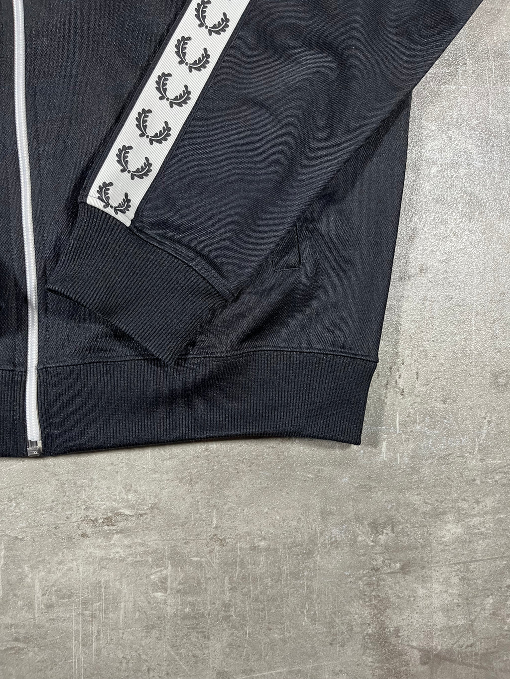 Fred Perry Vintage Trainingsjacke Taped Schwarz L
