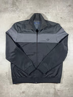Fred Perry Trainingsjacke Schwarz/Grau XL