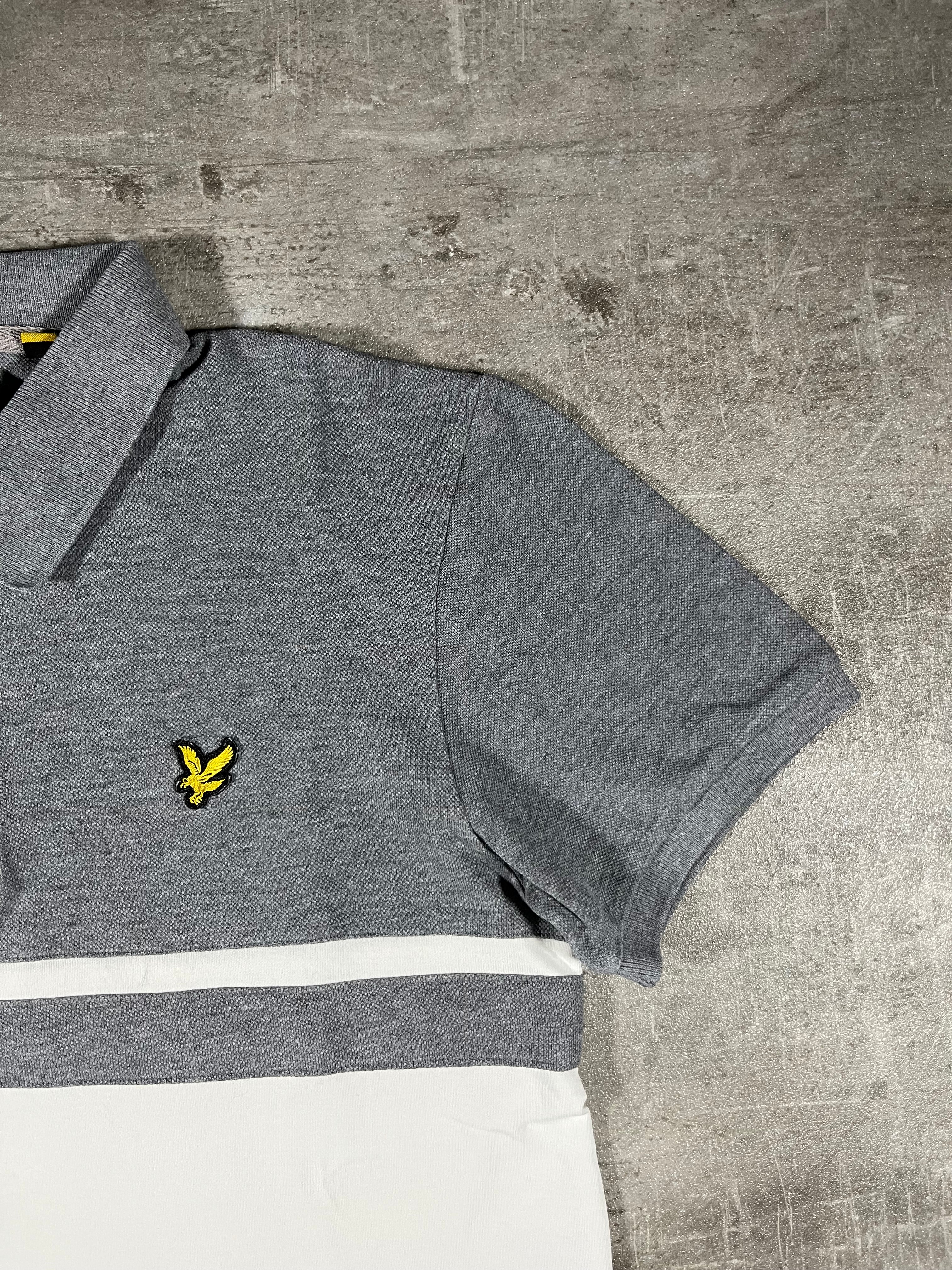 Lyle & Scott Poloshirt Grau/ Weiß M