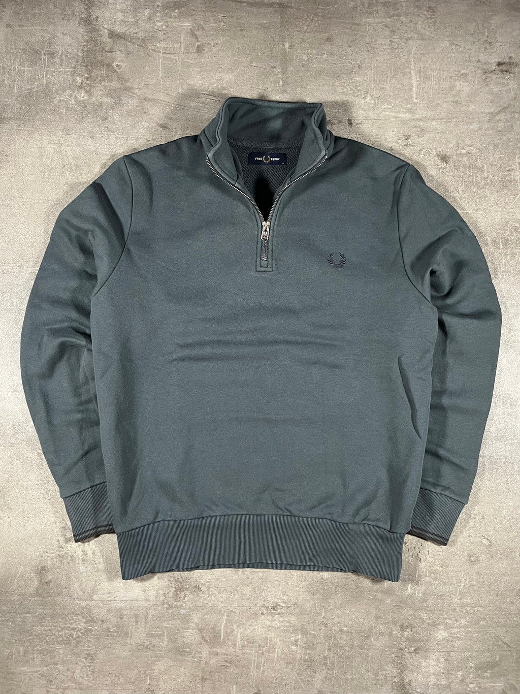 Fred Perry Half-Zip Grau/ Blau M