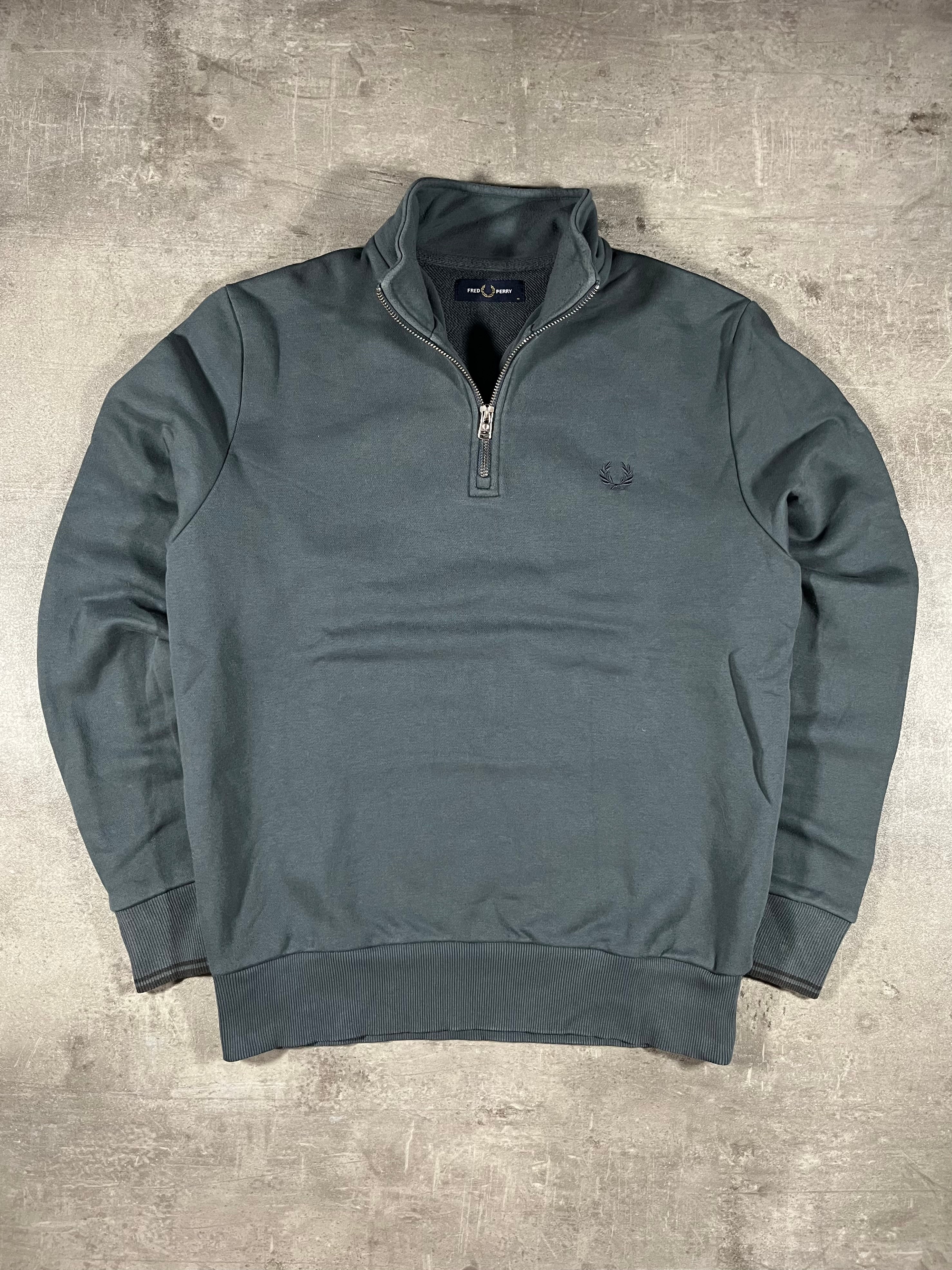 Fred Perry Half-Zip Grau/ Blau M