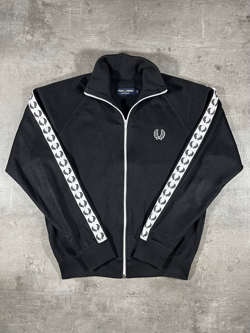 Fred Perry Trainingsjacke Schwarz S