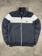 Fred Perry Vintage Trainingsjacke Grau/ Weiß S
