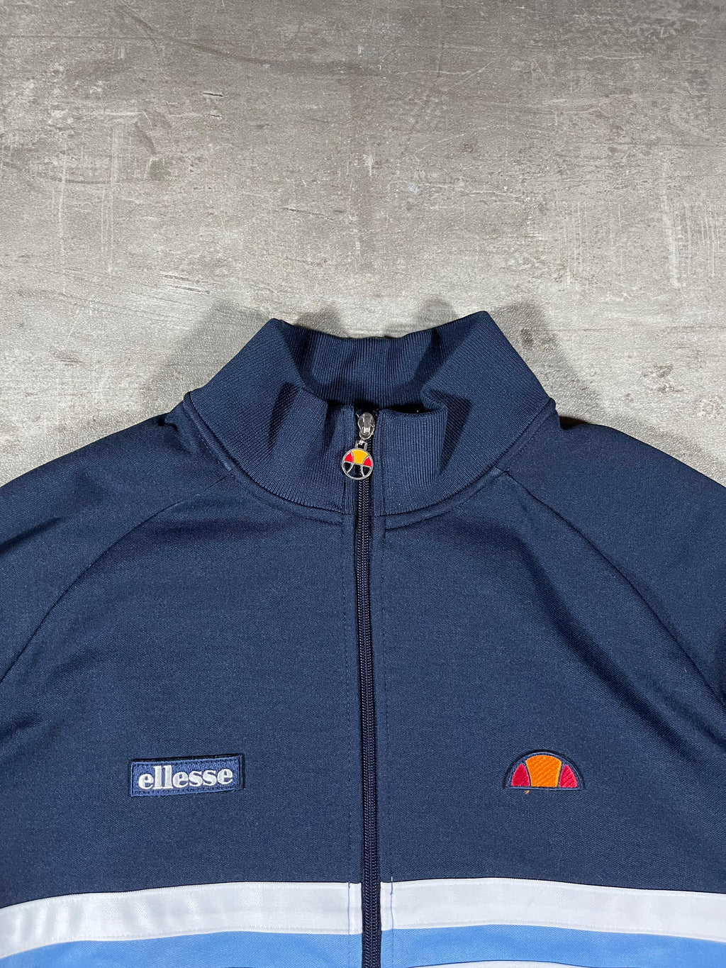 ellesse Rimini Trainingsjacke Schwarz/ Hellblau XL