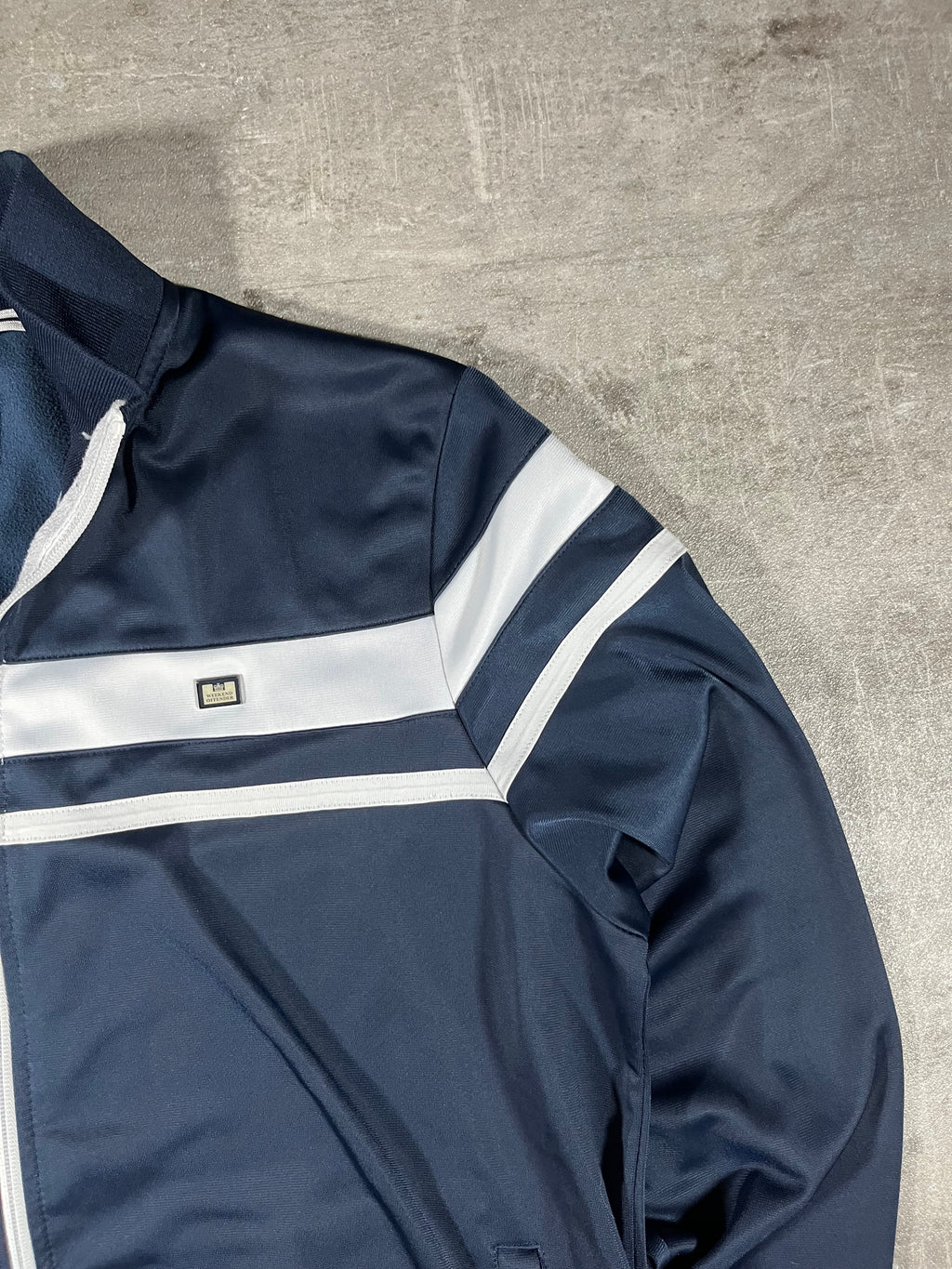 Weekend Offender Vintage Trainingsjacke Blau/ Weiß L