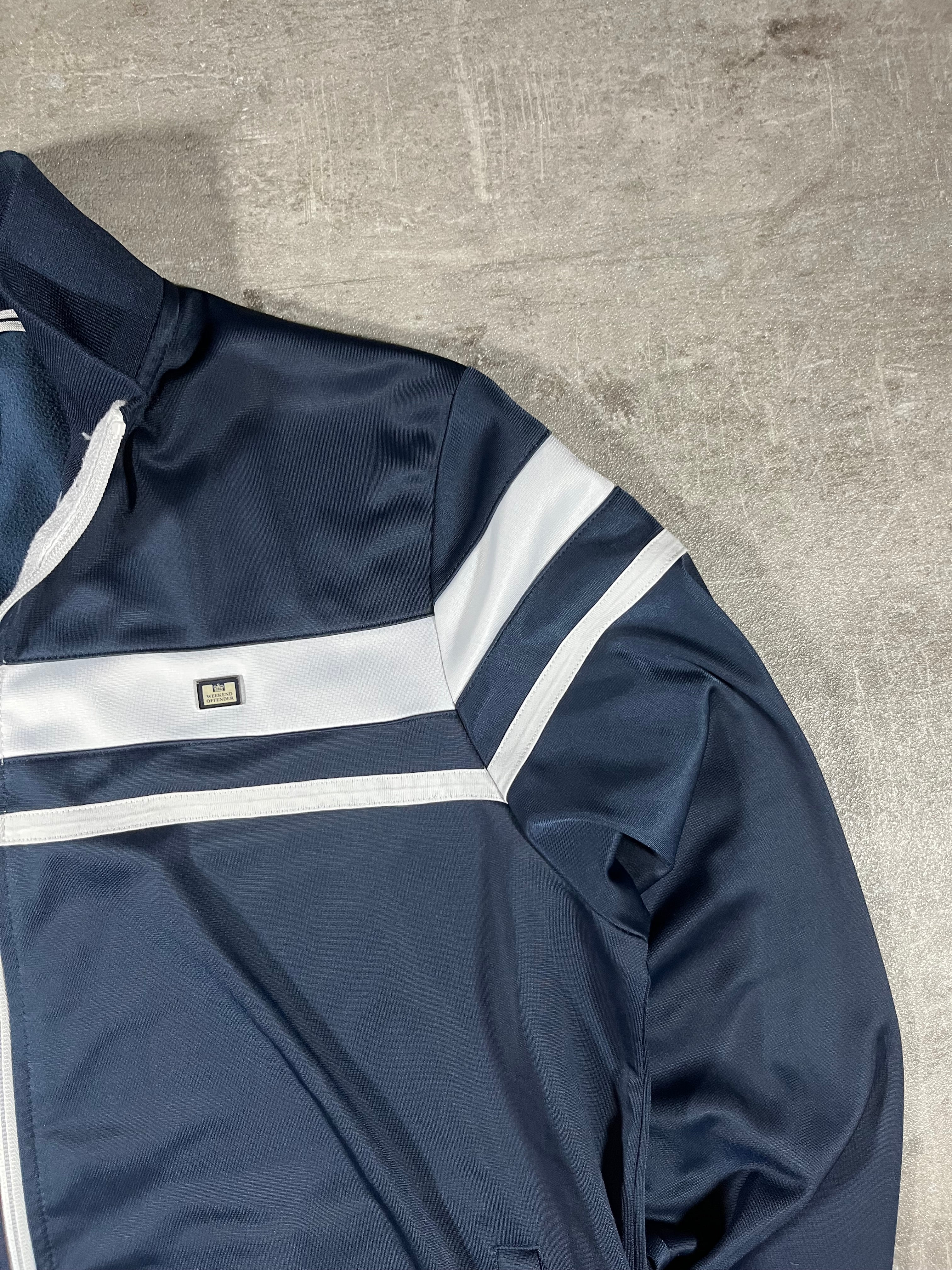 Weekend Offender Vintage Trainingsjacke Blau/ Weiß L