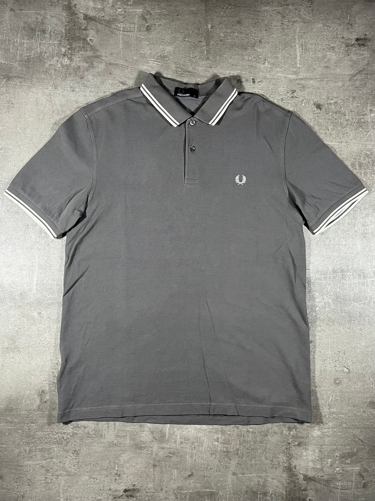 Fred Perry Poloshirt Grau L