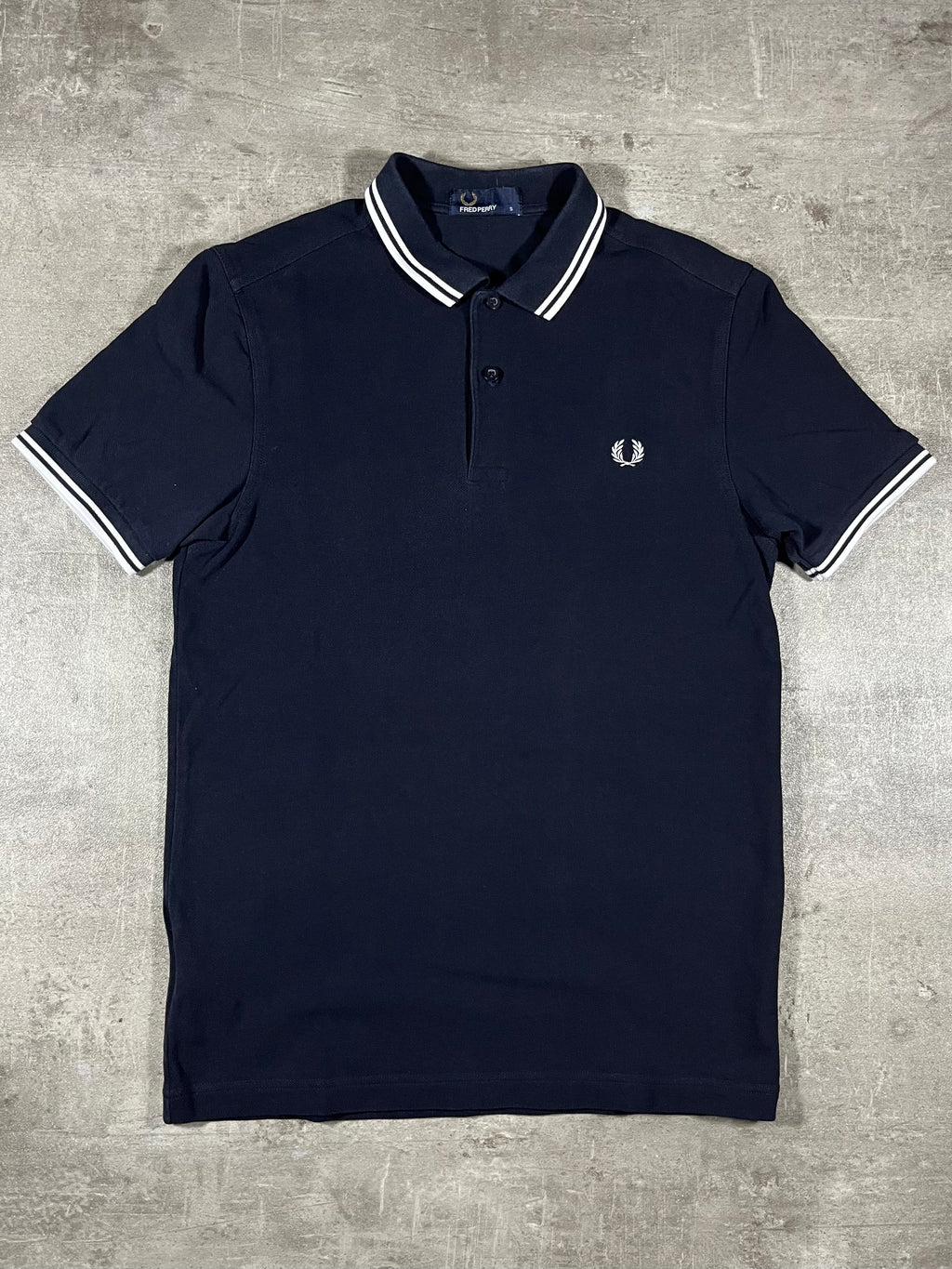 Fred Perry Poloshirt Schwarz/ Weiß S