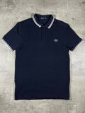 Fred Perry Poloshirt Schwarz/ Weiß S