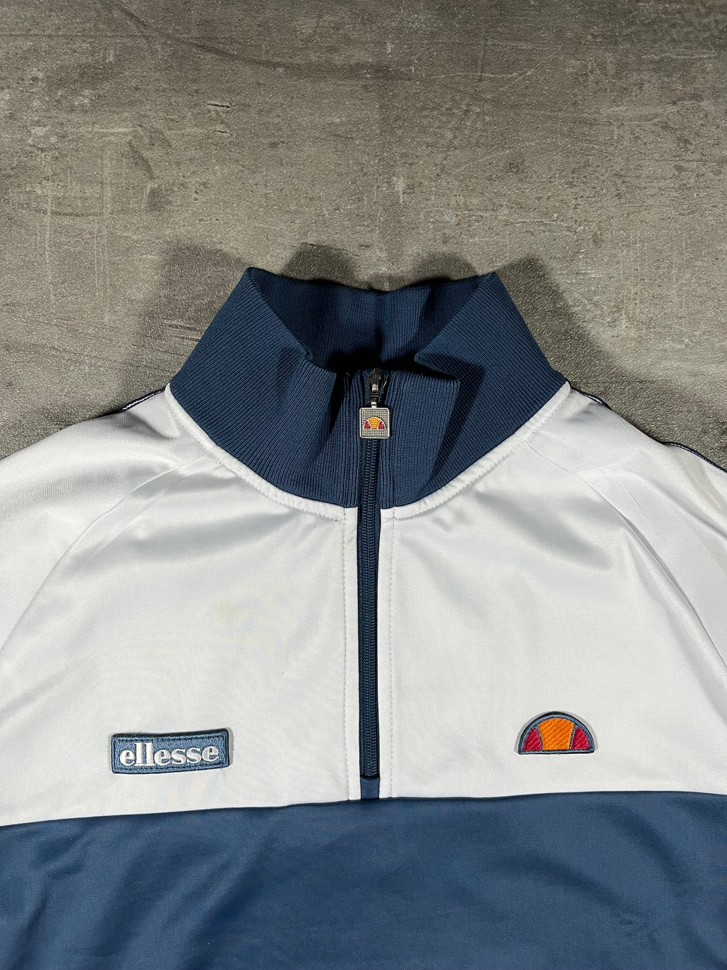 ellesse Half-Zip Blau/ Weiß L