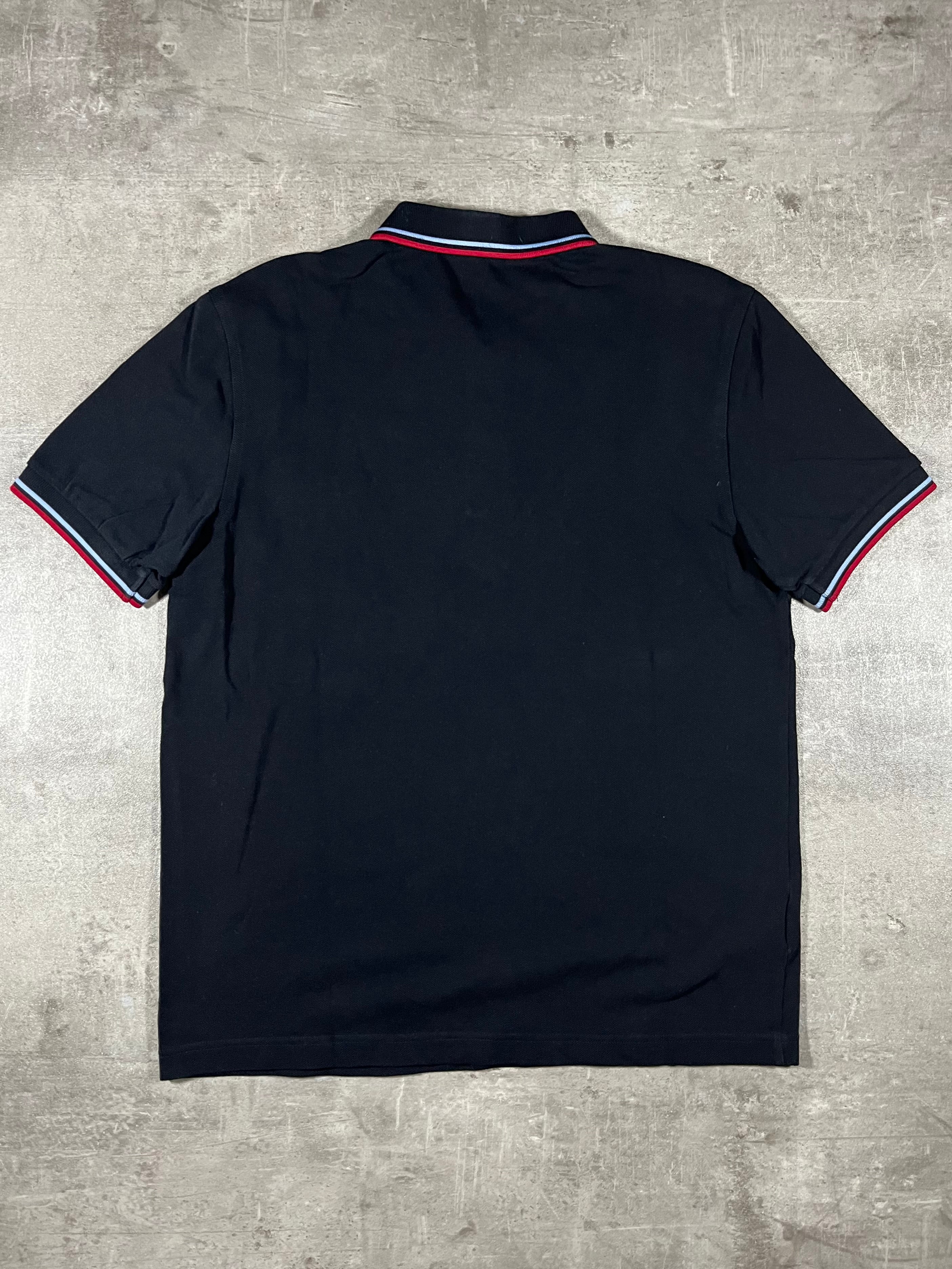Fred Perry Poloshirt Schwarz/ Hellblau/ Rot M