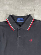 Fred Perry Poloshirt Schwarz/ Weiß/ Rot S