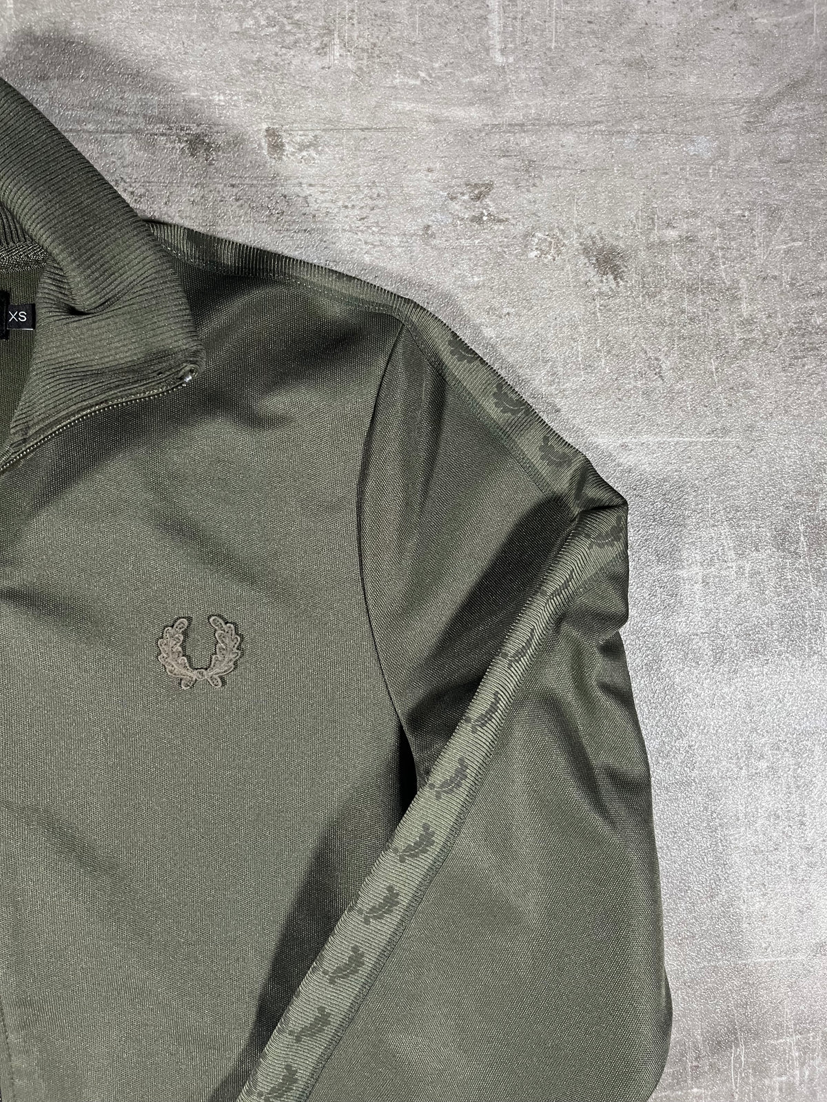 Fred Perry Vintage Trainingsjacke Taped Khaki XS
