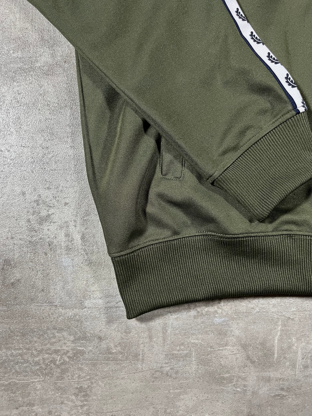 Fred Perry Vintage Trainingsjacke Taped Olivgrün L