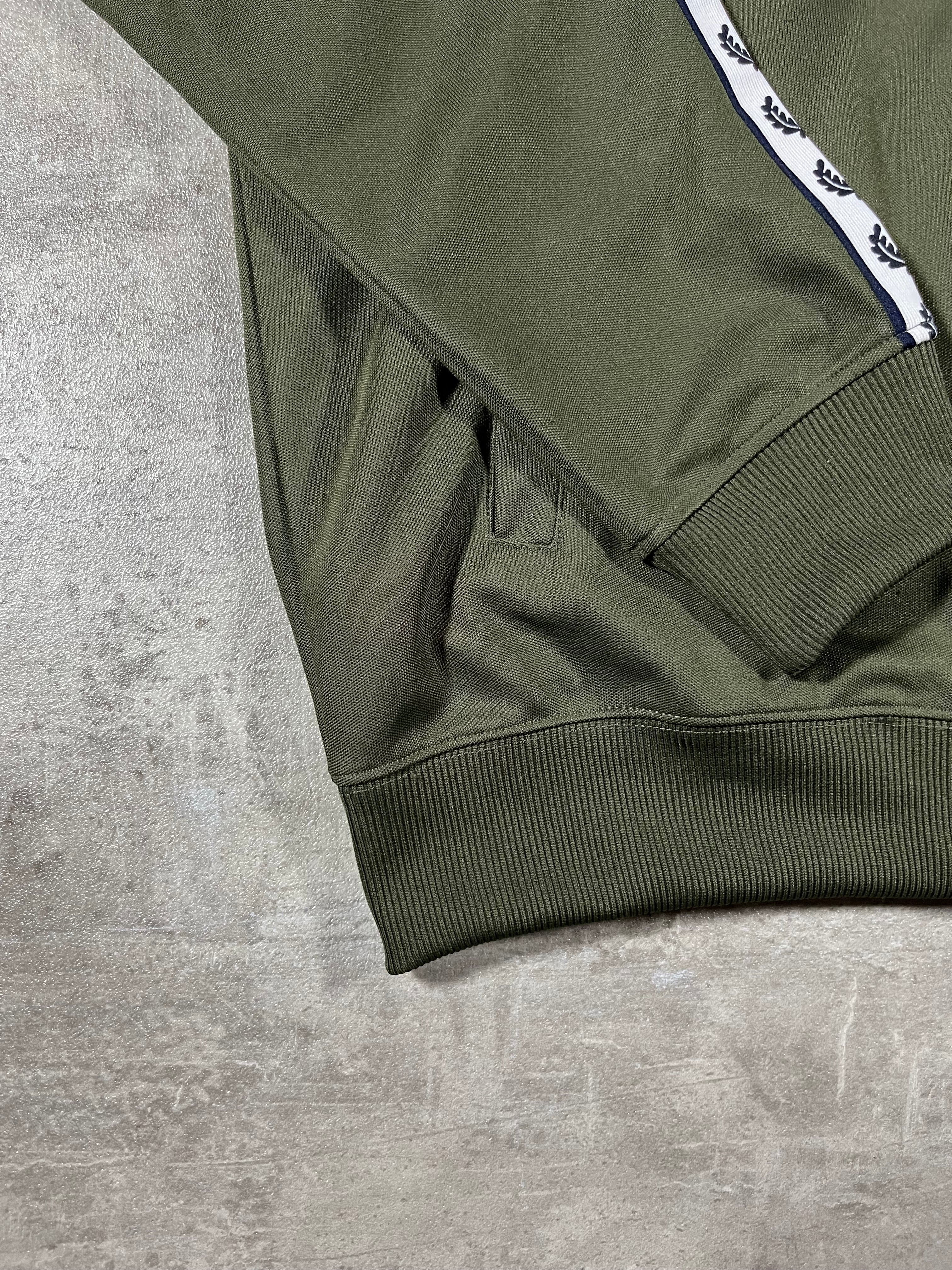 Fred Perry Vintage Trainingsjacke Taped Olivgrün L