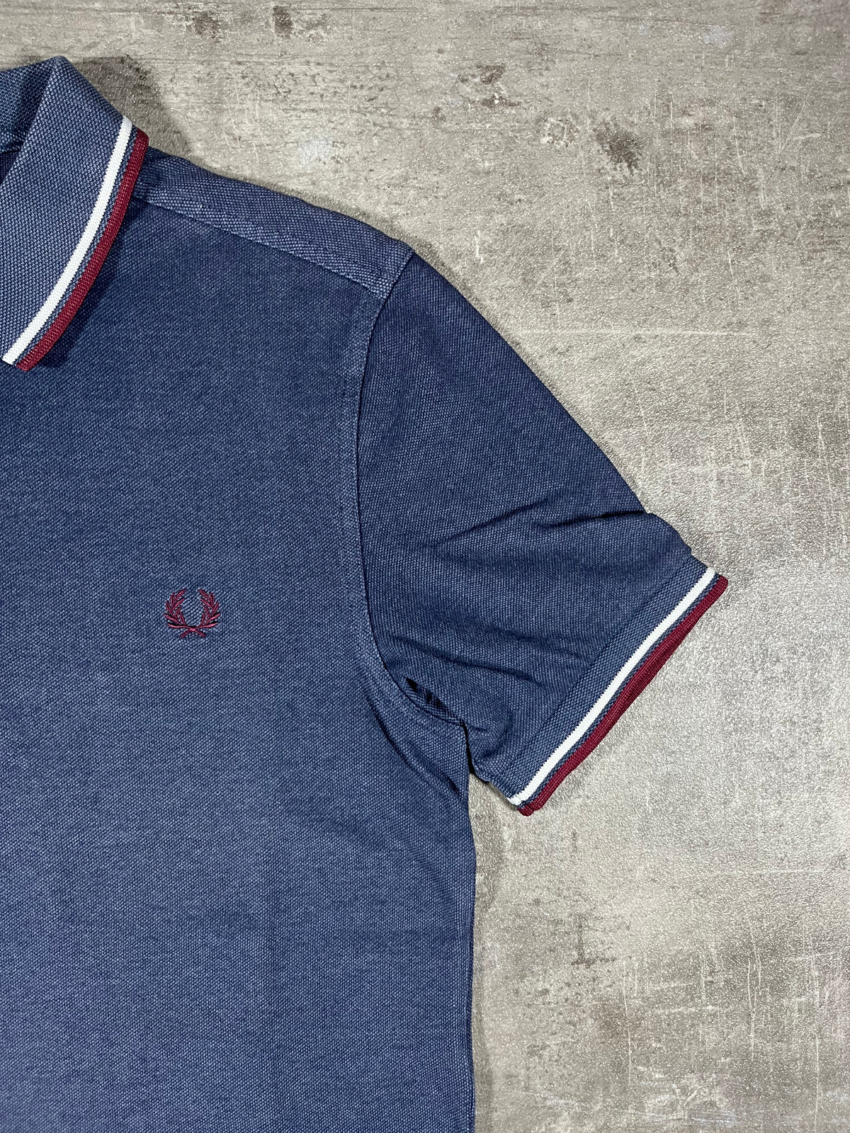 Fred Perry Poloshirt Blau/ Weiß/ Rot S