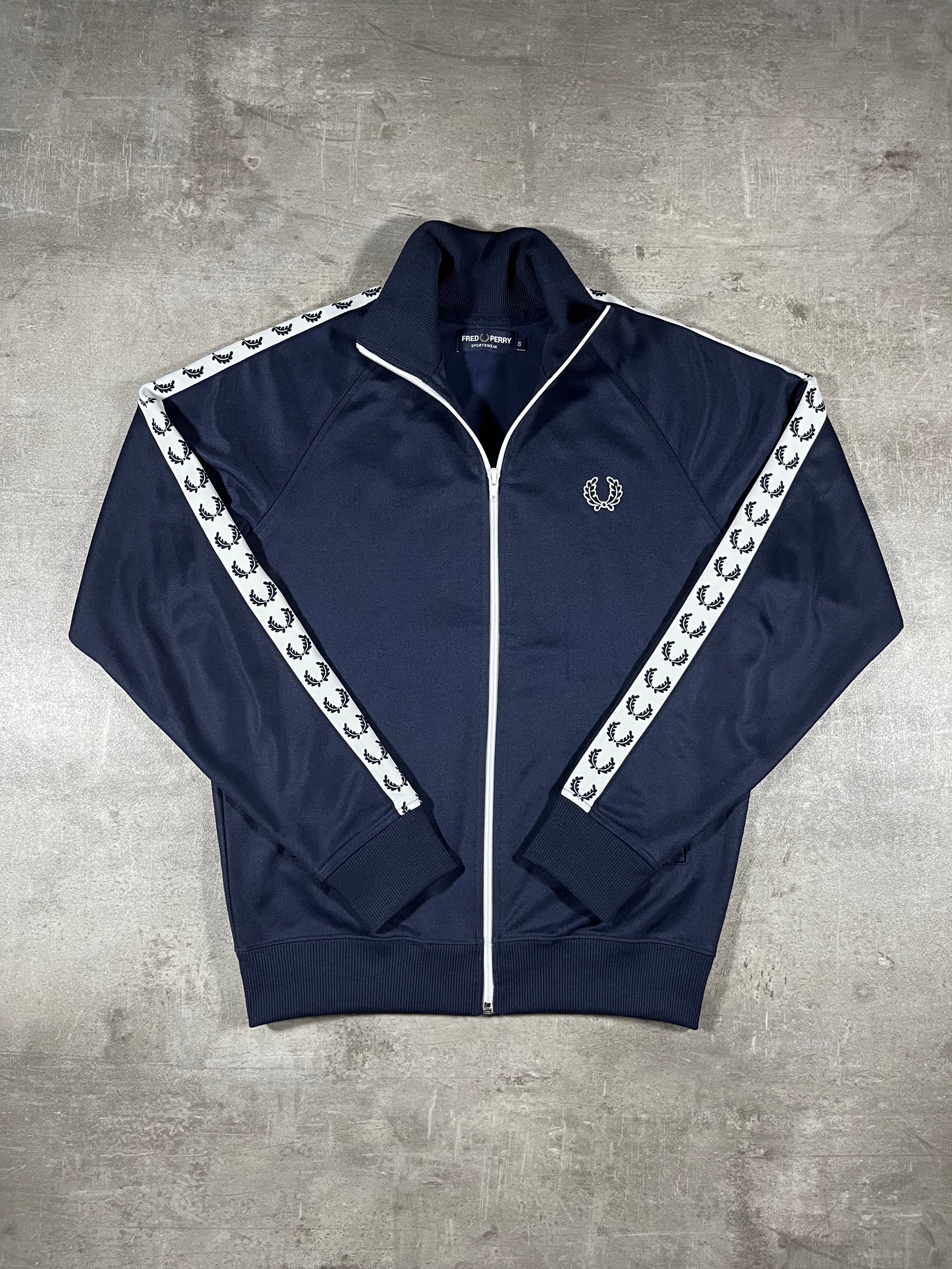 Fred Perry Trainingsjacke Taped Dunkelblau S