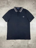 Fred Perry Poloshirt Schwarz/ Weiß L