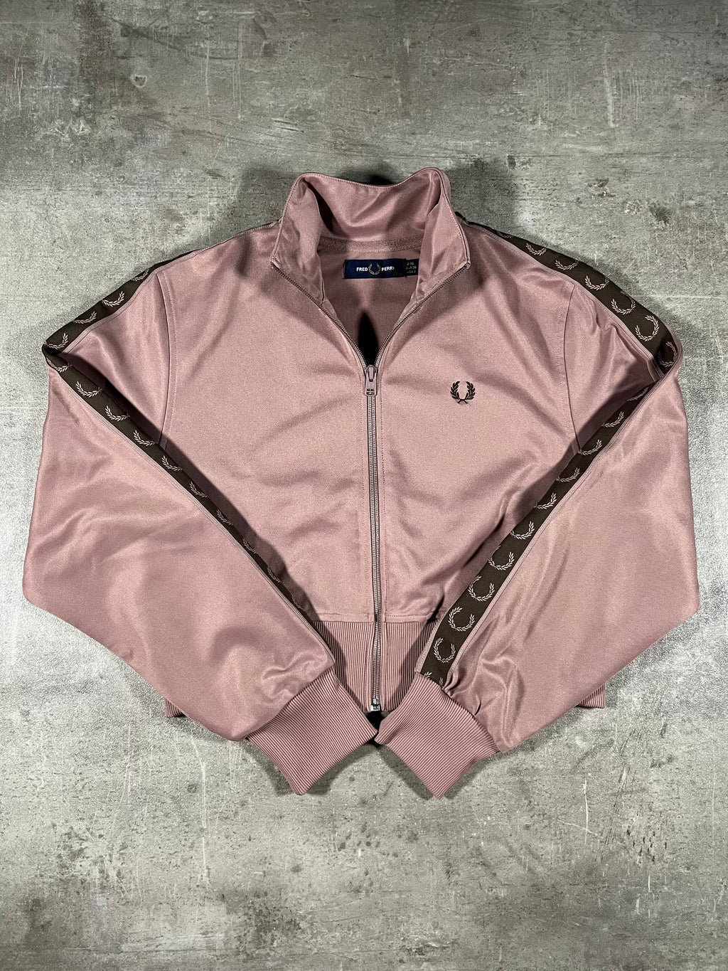 Fred Perry Trainingsjacke Cropped Braun S