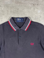 Fred Perry Poloshirt Schwarz/ Weiß/ Rot XS