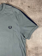 Fred Perry T-shirt Taped Mintgrau M