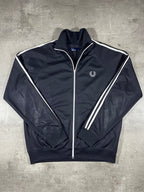 Fred Perry Vintage Trainingsjacke Taped Schwarz M