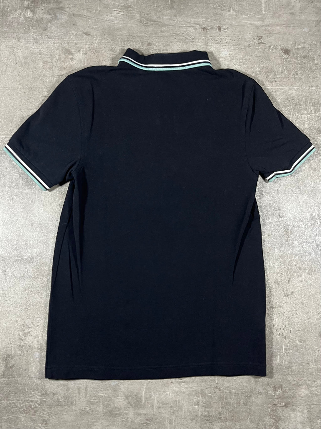 Fred Perry Poloshirt Schwarz/ Weiß/ Hellblau S