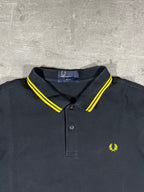 Fred Perry Poloshirt Schwarz/ Gelb XL