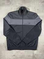 Fred Perry Trainingsjacke Schwarz/Grau XL