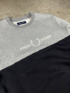 Fred Perry Sweater Schwarz/ Grau S