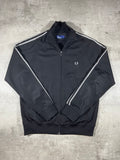 Fred Perry Vintage Trainingsjacke Taped Schwarz/ Grau M