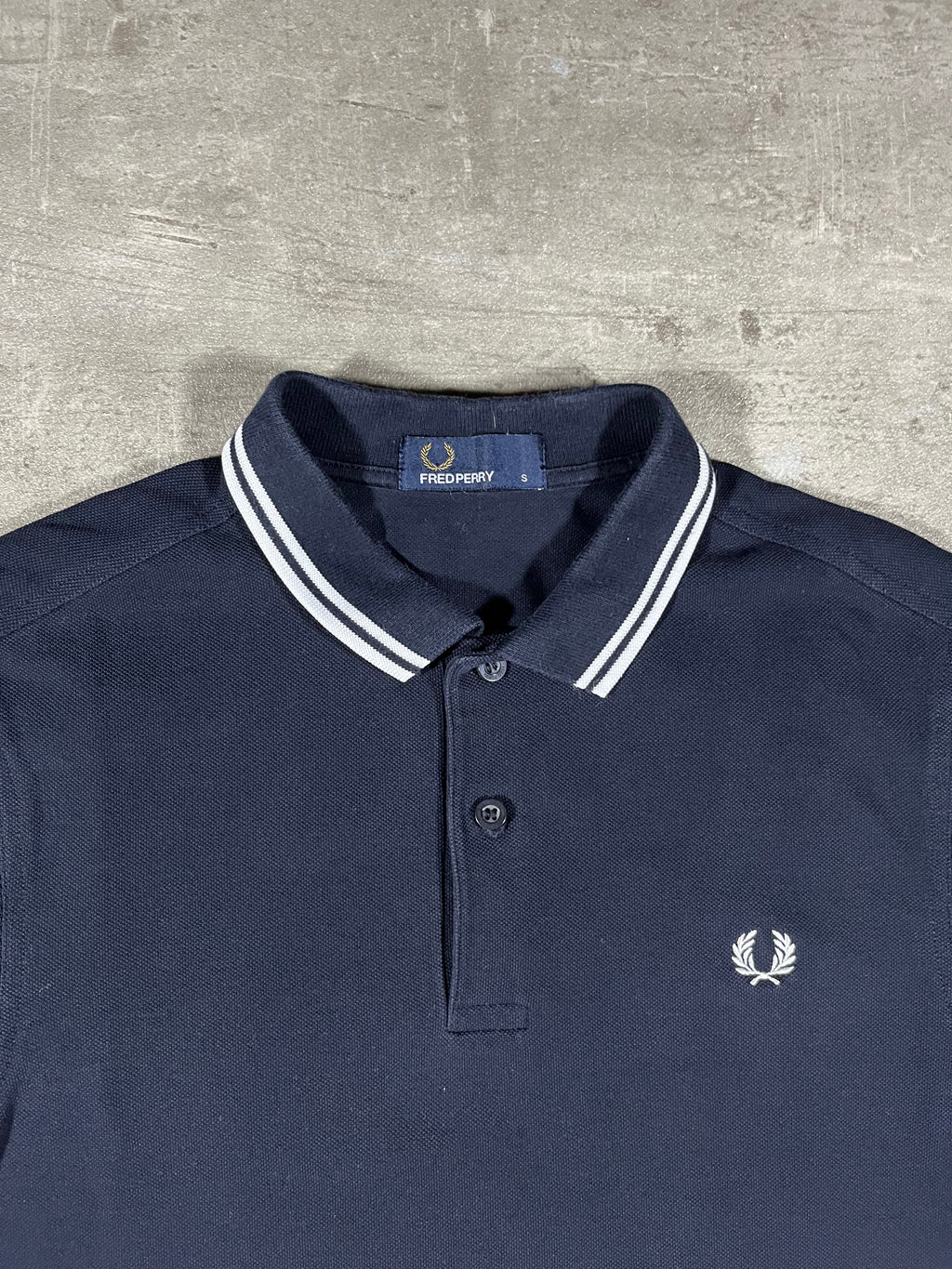 Fred Perry Poloshirt Schwarz/ Weiß S