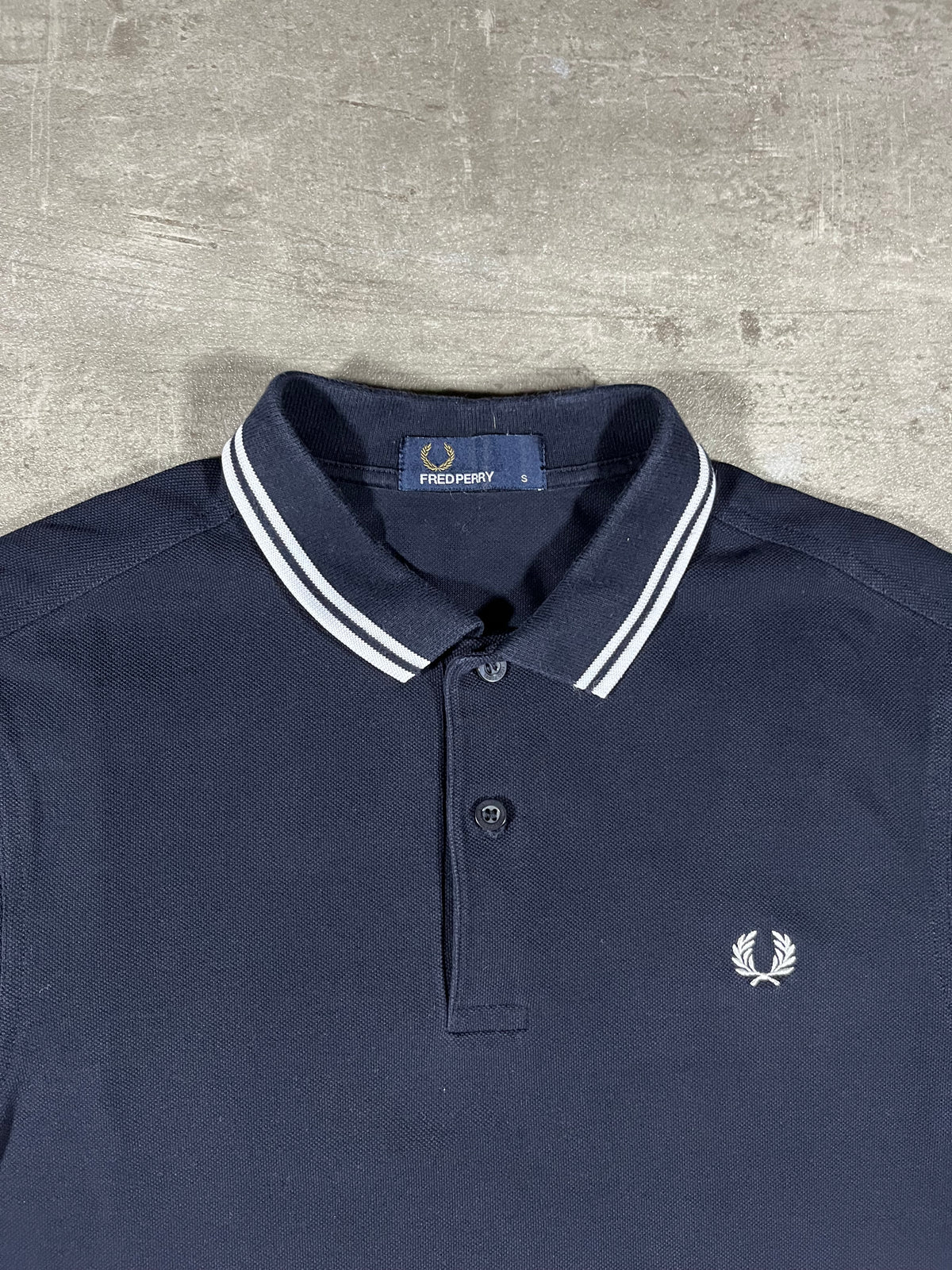 Fred Perry Poloshirt Schwarz/ Weiß S