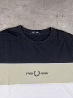 Fred Perry T-shirt Schwarz/ Weiß/ Beige L