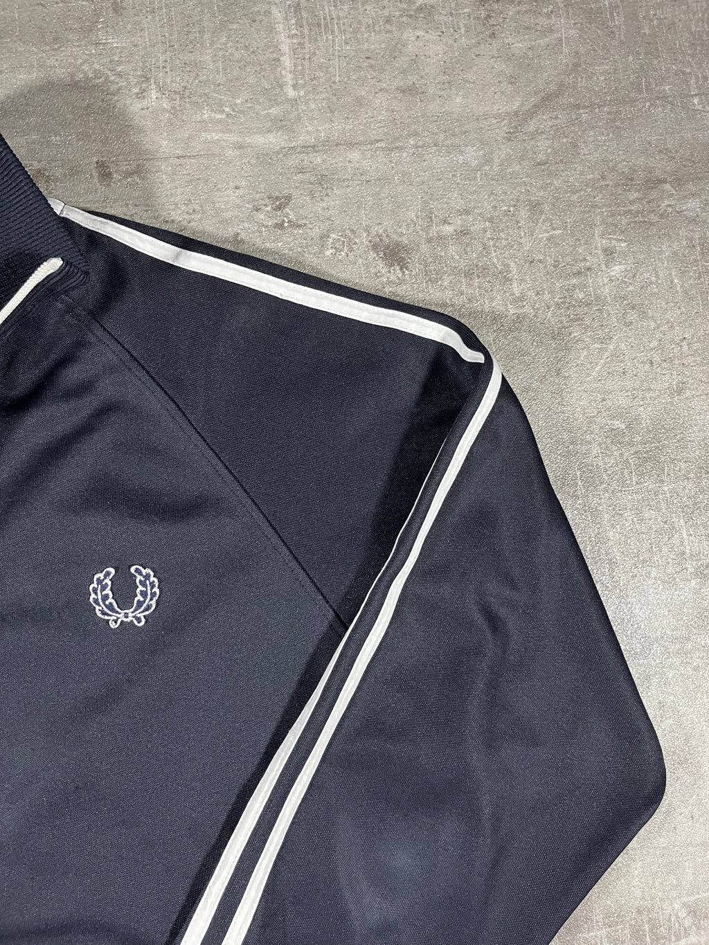 Fred Perry Vintage Trainingsjacke Taped Schwarz M