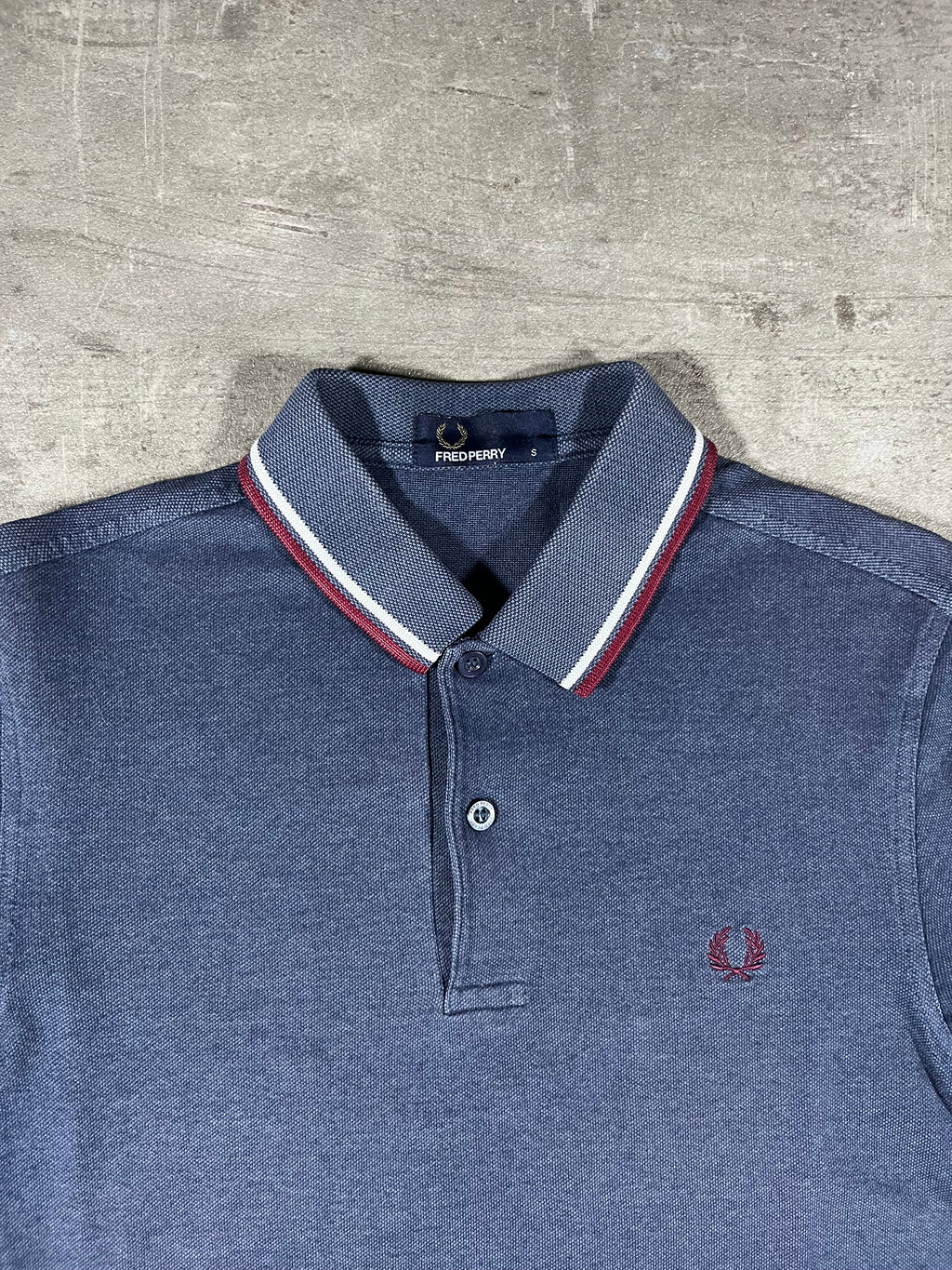 Fred Perry Poloshirt Blau/ Weiß/ Rot S