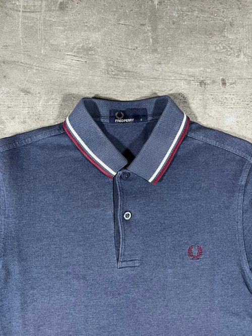 Fred Perry Poloshirt Blau/ Weiß/ Rot S