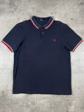 Fred Perry Poloshirt Schwarz/ Weiß/ Rot M