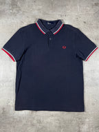 Fred Perry Poloshirt Schwarz/ Weiß/ Rot M