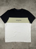 Fred Perry T-shirt Schwarz/ Weiß/ Beige L